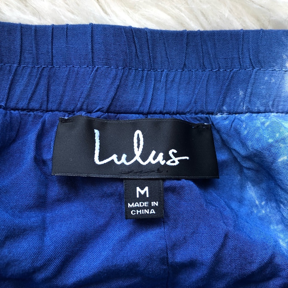 Lulus To Dye For Maxi Skirt Blue and White Boho - Picture 4 of 4
